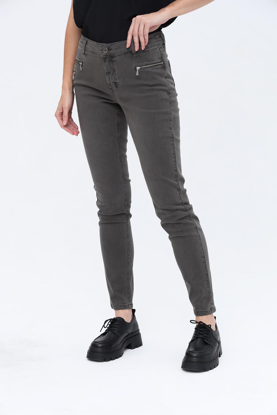 Джинсы Angels серые с молниями