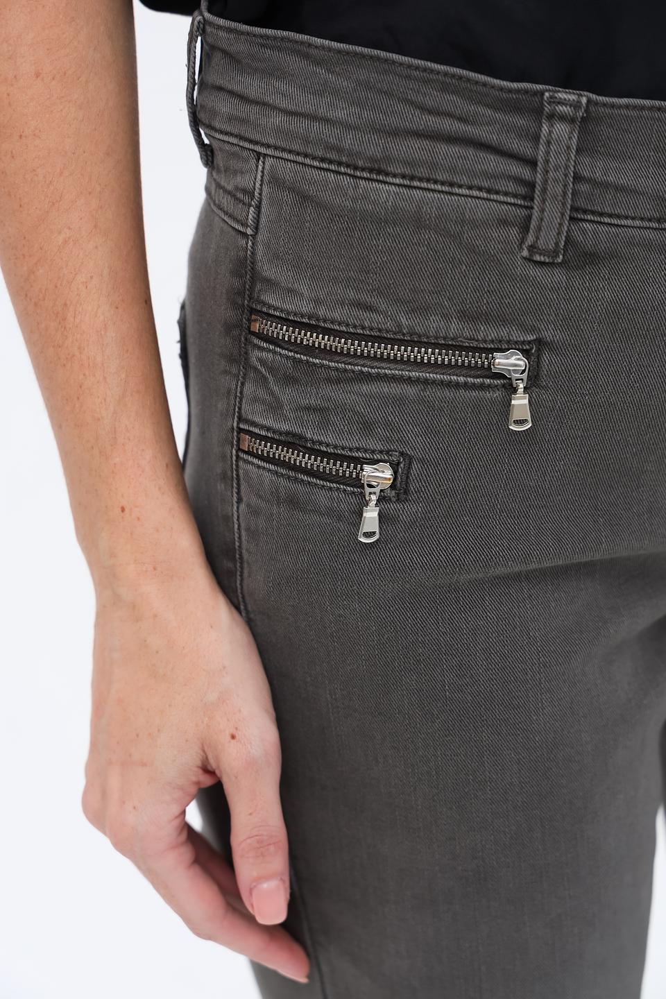 Джинсы Angels серые с молниями