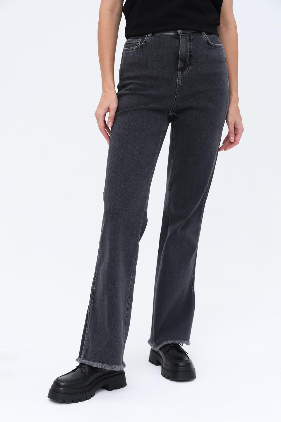 Джинсы Taifun серые с разрезами