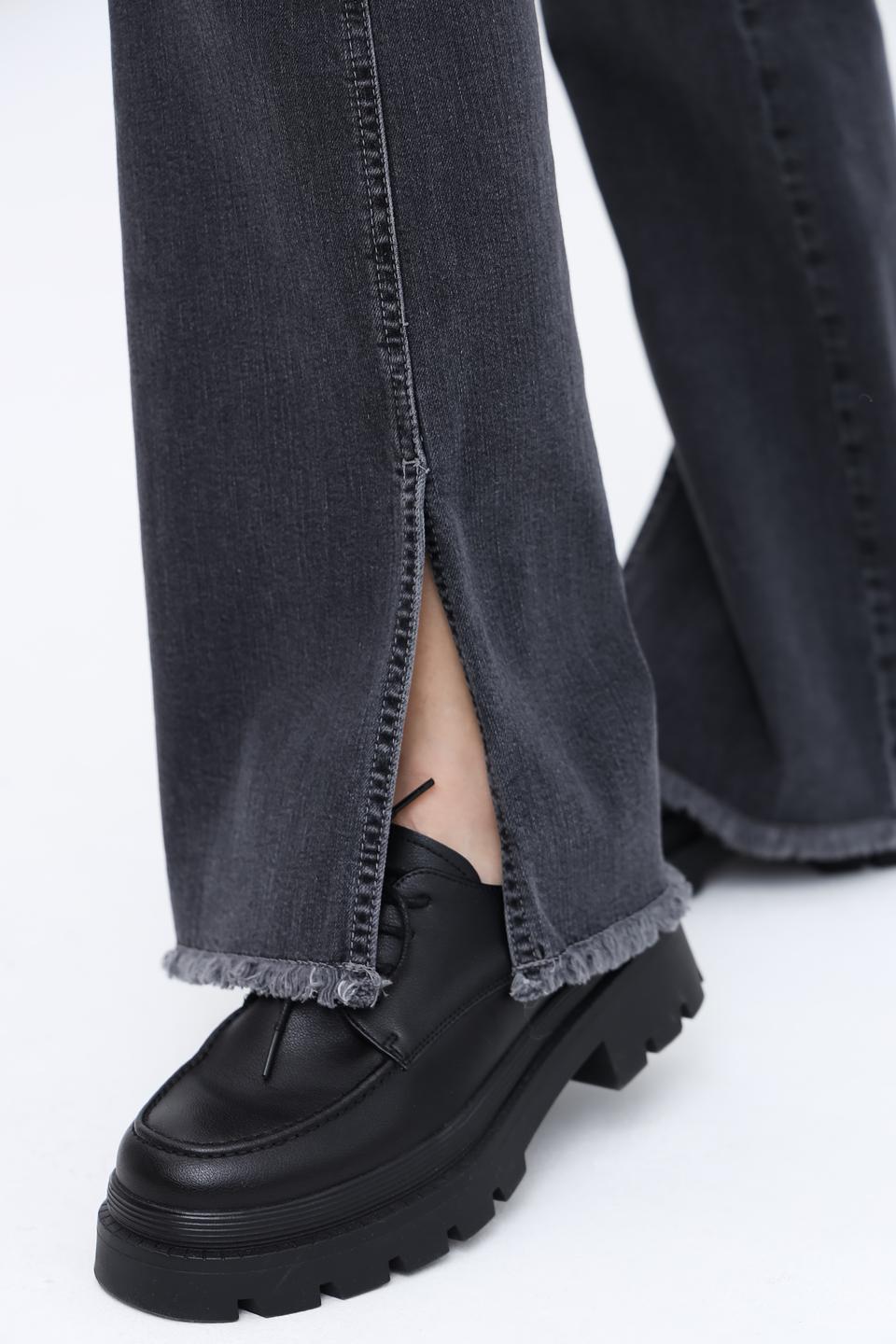 Джинсы Taifun серые с разрезами