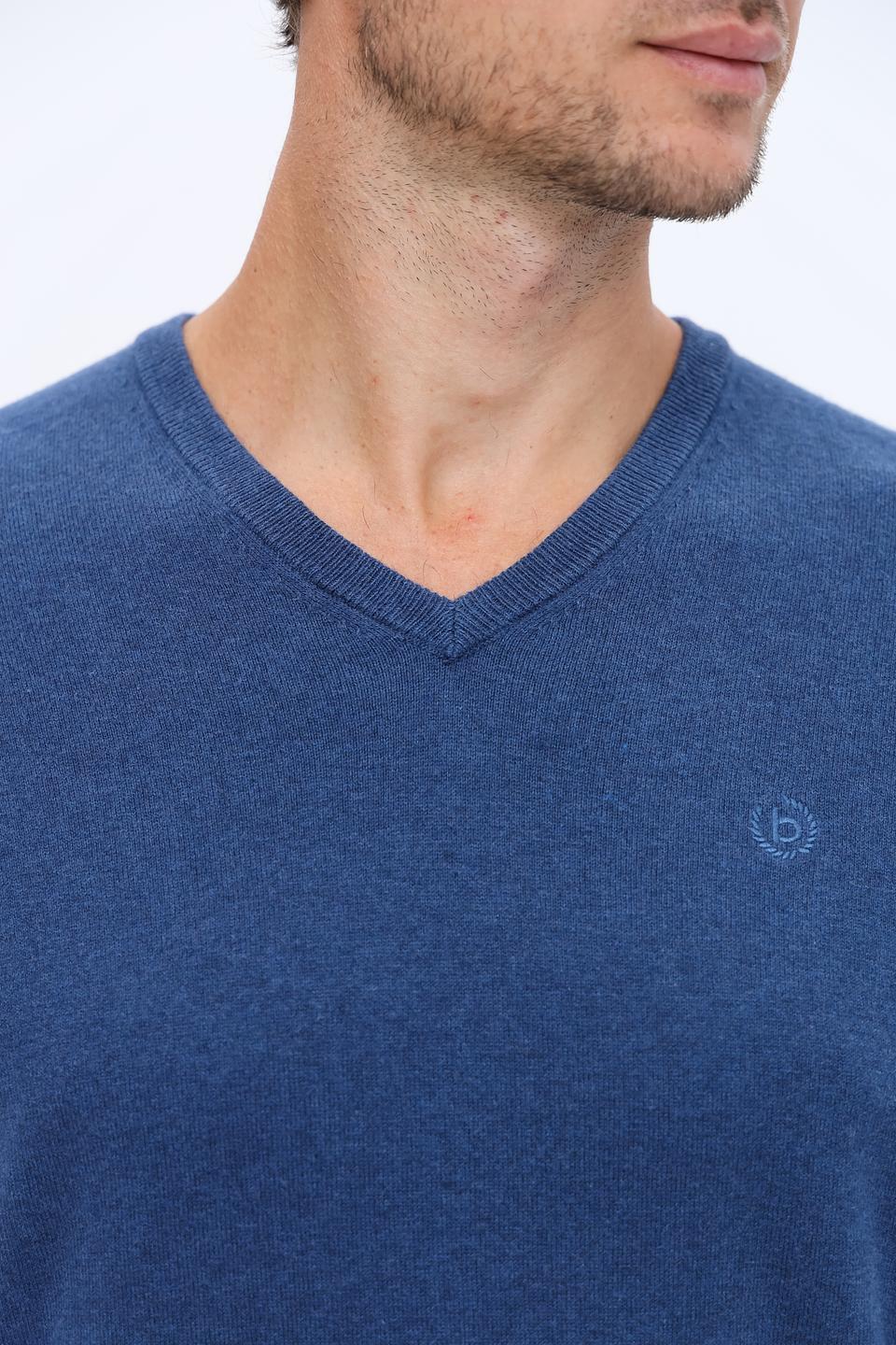 Джемпер Bugatti V-образный синий