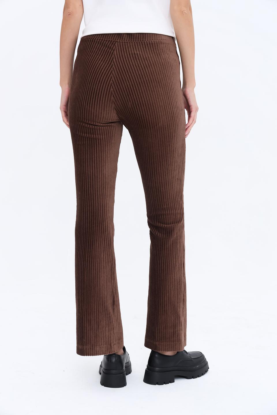 Брюки клёш Oui коричневые