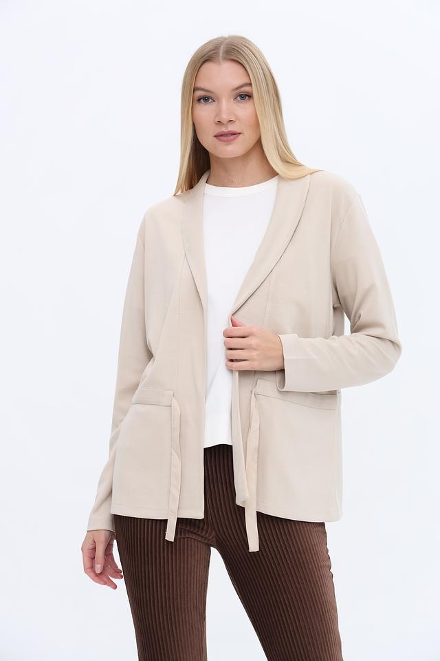 Жакет Bianca с завязкой бежевый