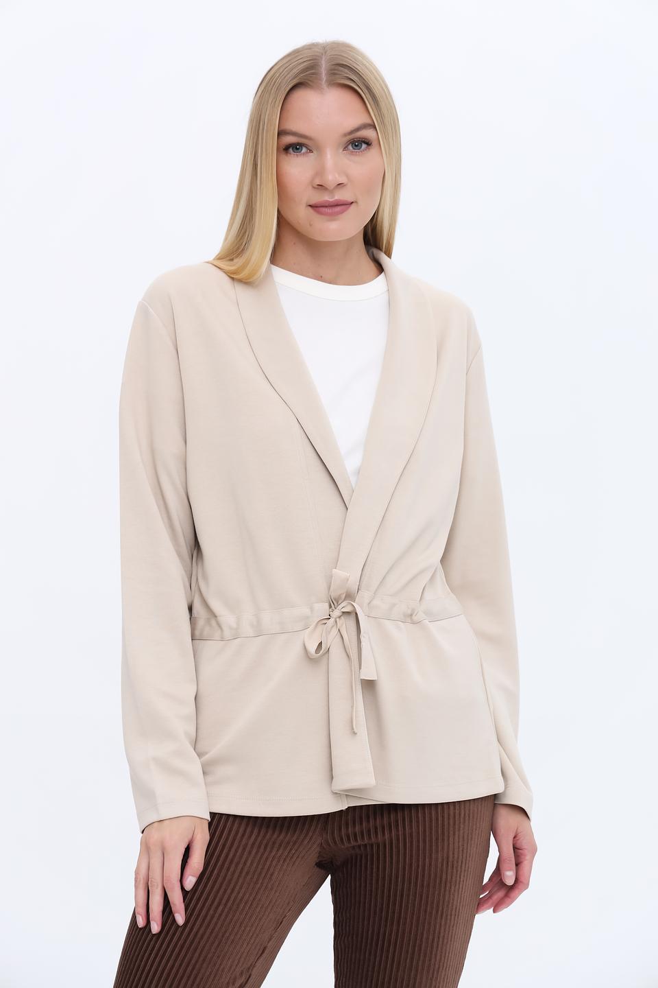 Жакет Bianca с завязкой бежевый