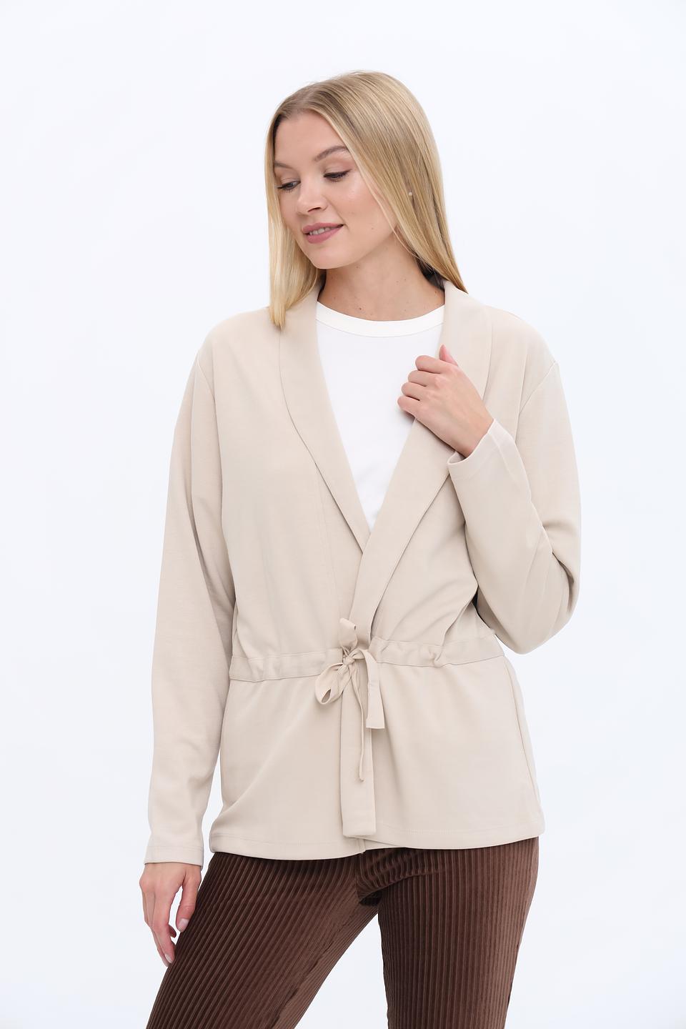 Жакет Bianca с завязкой бежевый