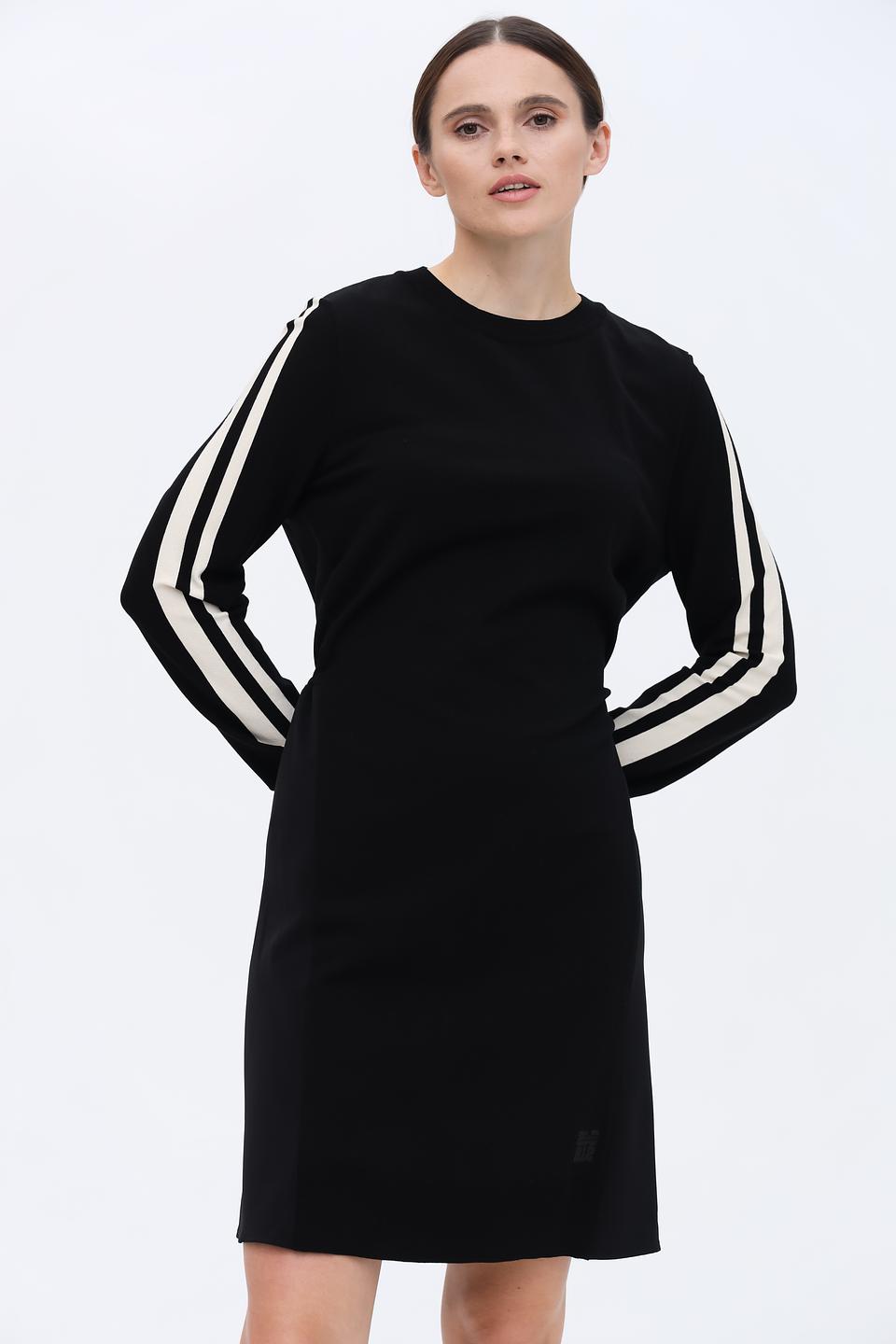 Платье Marc Cain Sports чёрное с полосками