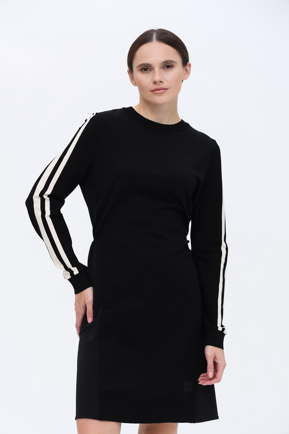 Платье Marc Cain Sports чёрное с полосками