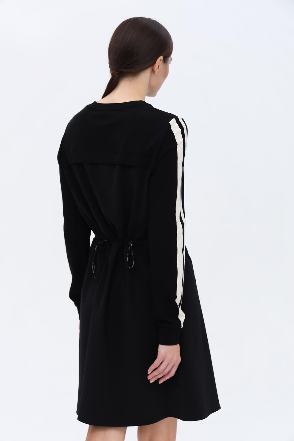 Платье Marc Cain Sports чёрное с полосками