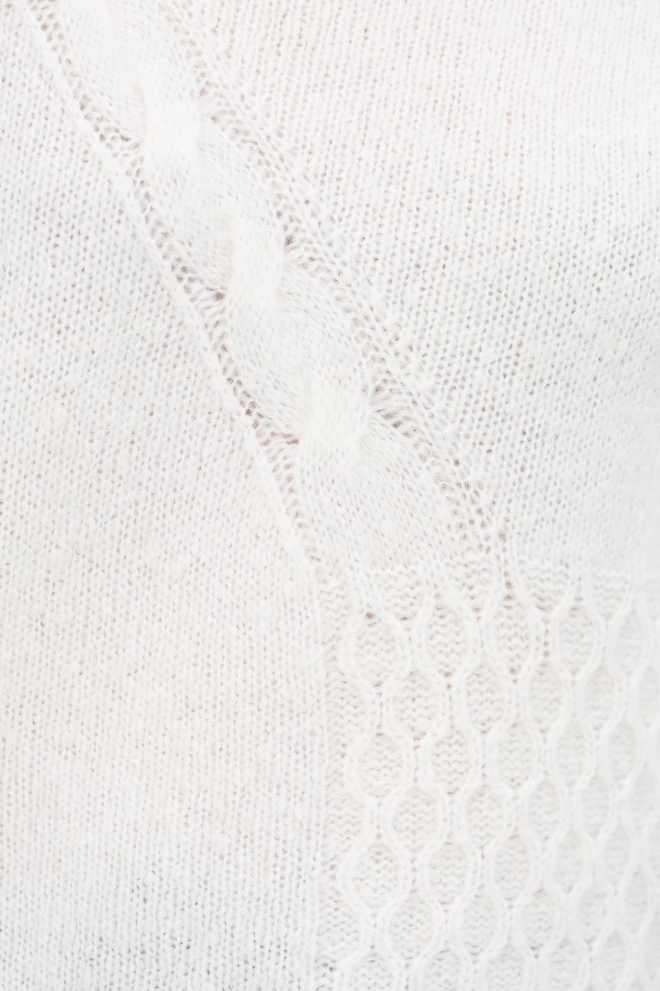 Пуловер Luisa Cerano с косами молочный