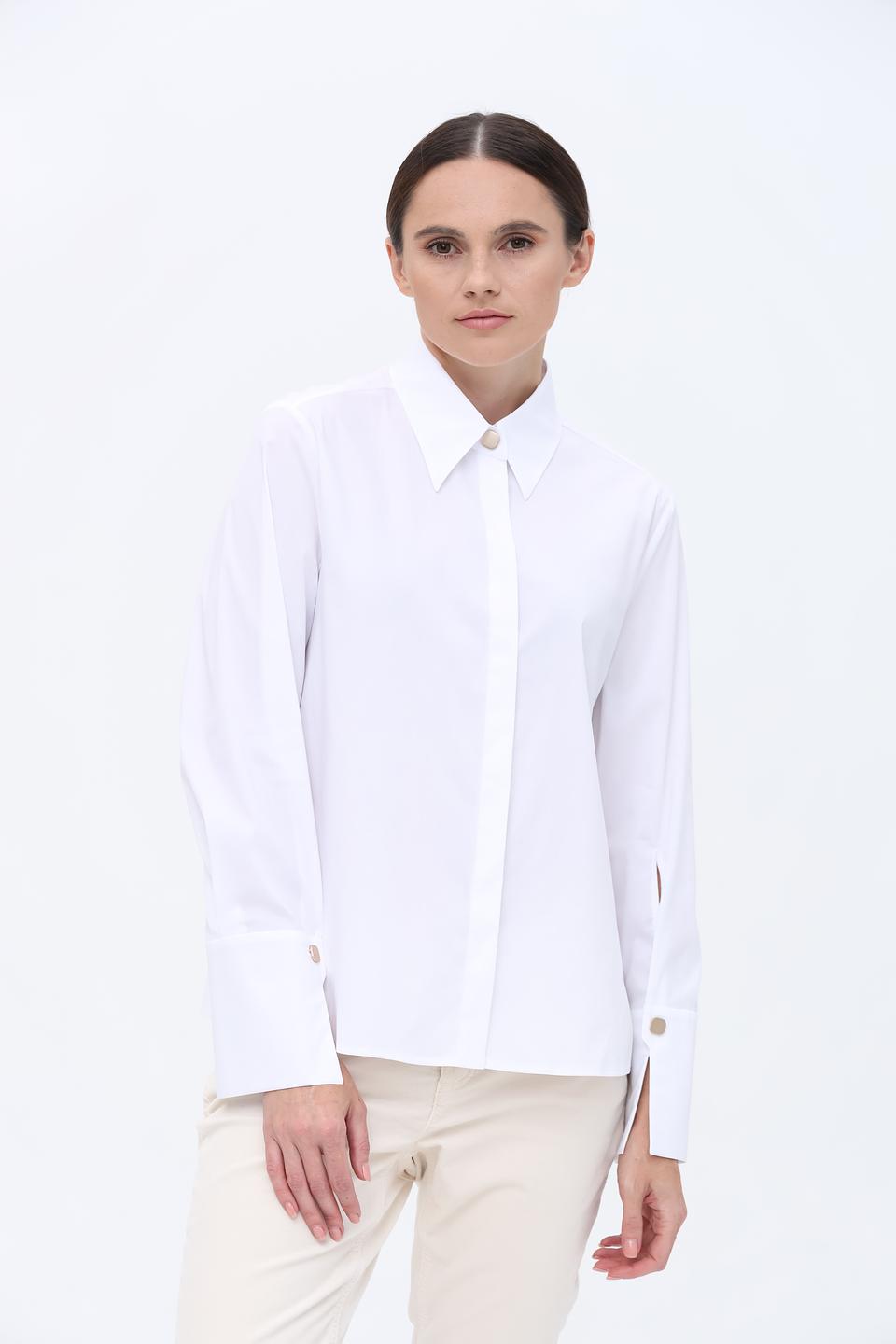 Рубашка Luisa Cerano белая с манжетами