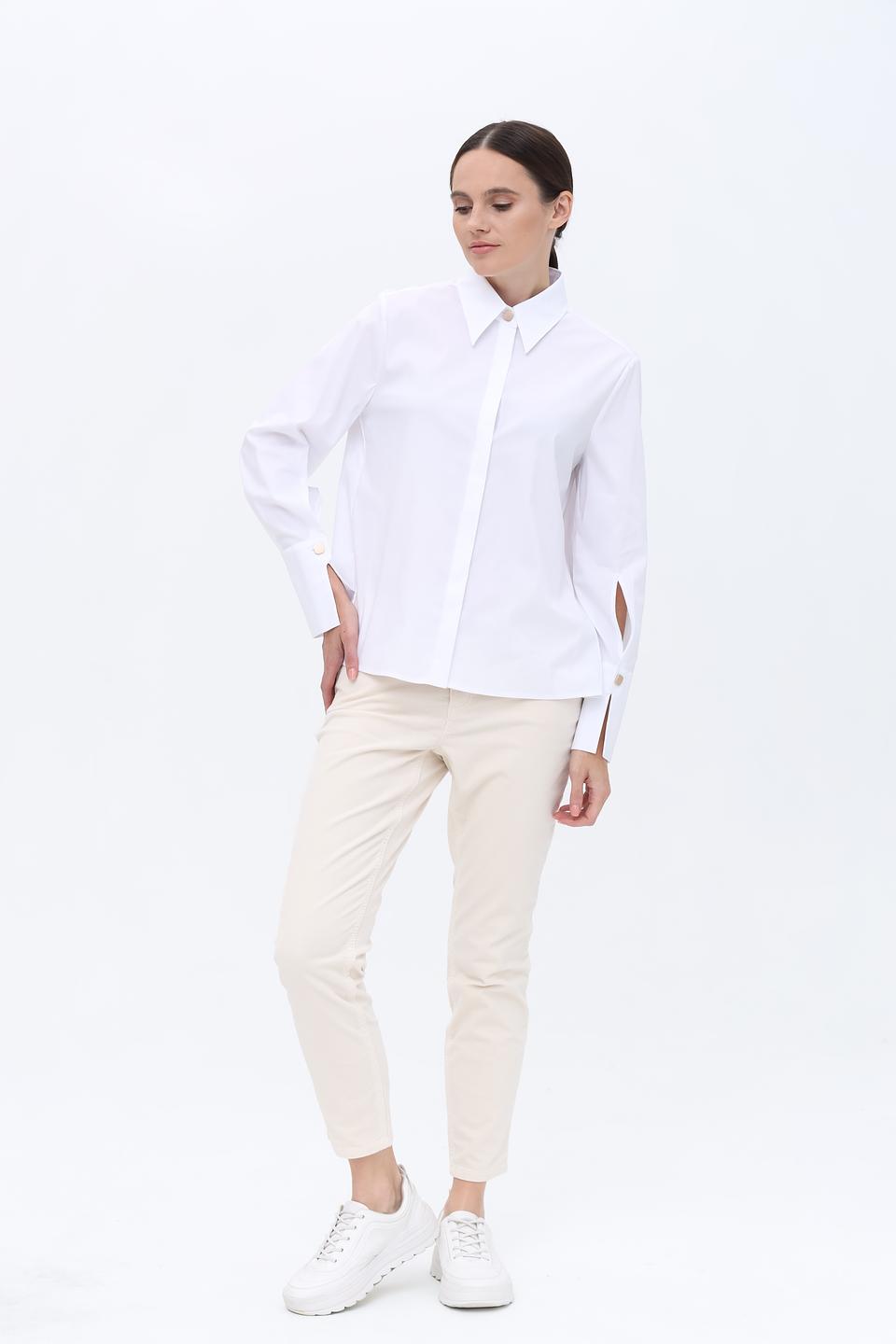 Рубашка Luisa Cerano белая с манжетами