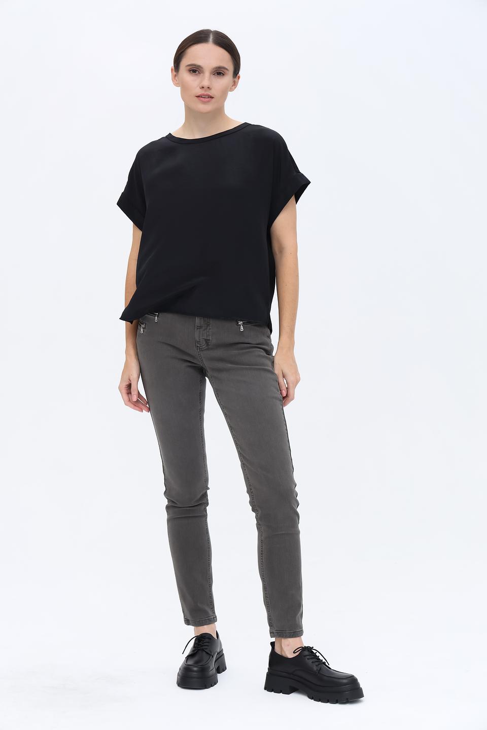 Блуза Luisa Cerano чёрная с рукавами-крылышками