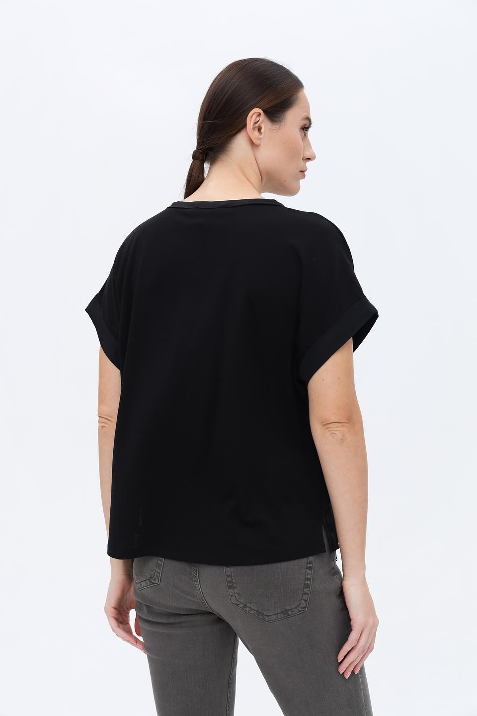 Блуза Luisa Cerano чёрная с рукавами-крылышками