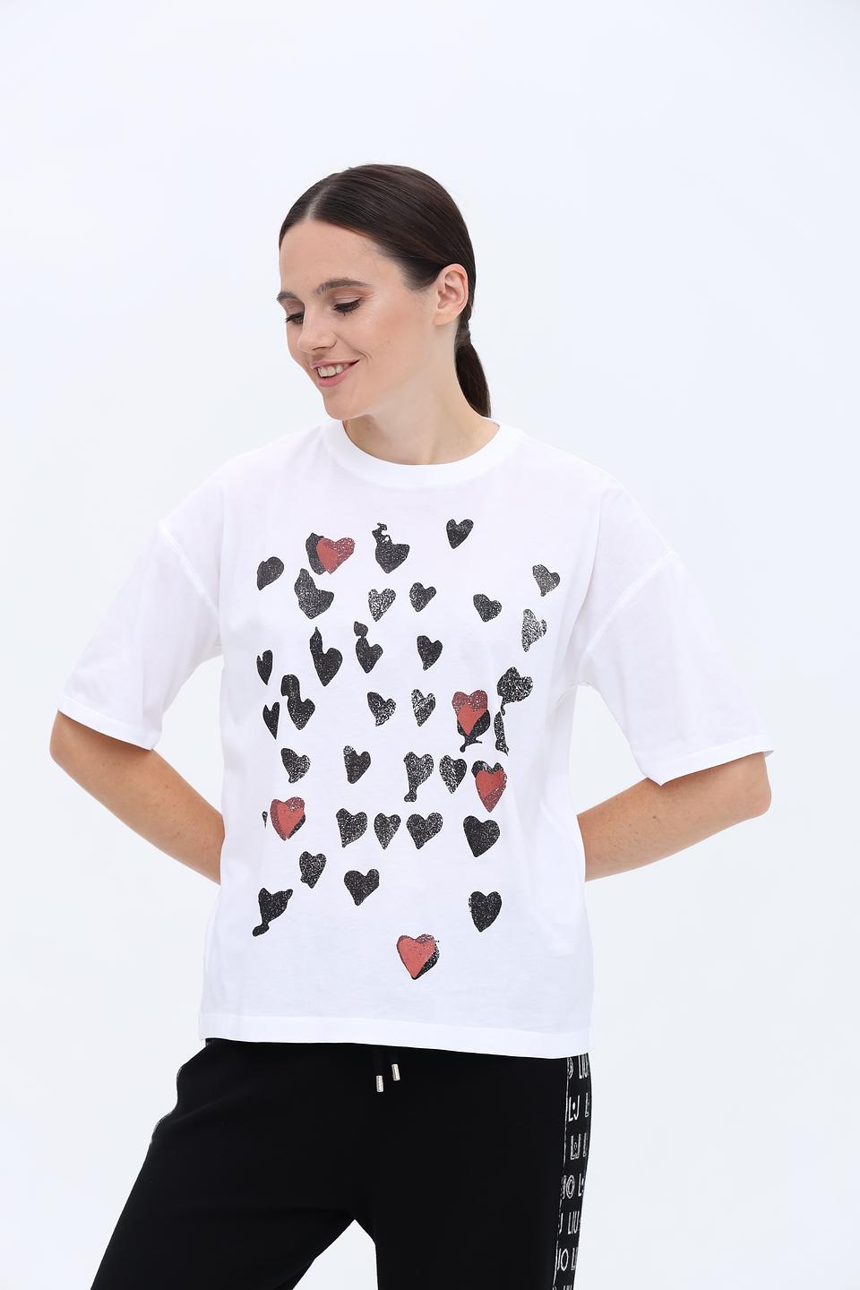 Футболка Luisa Cerano с сердцами