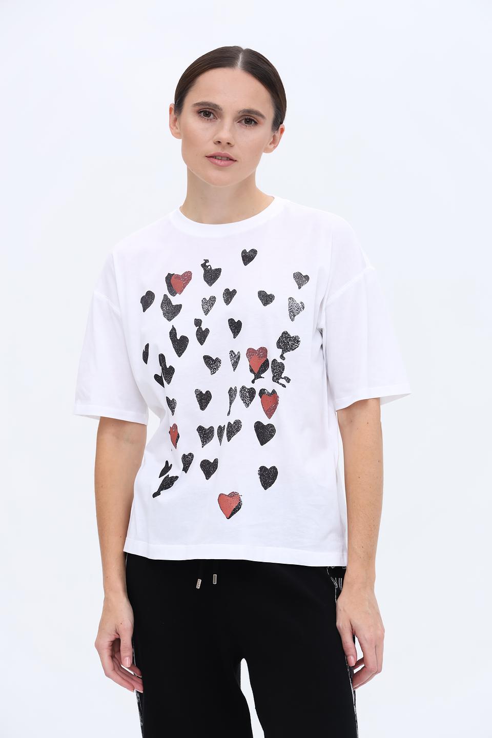 Футболка Luisa Cerano с сердцами
