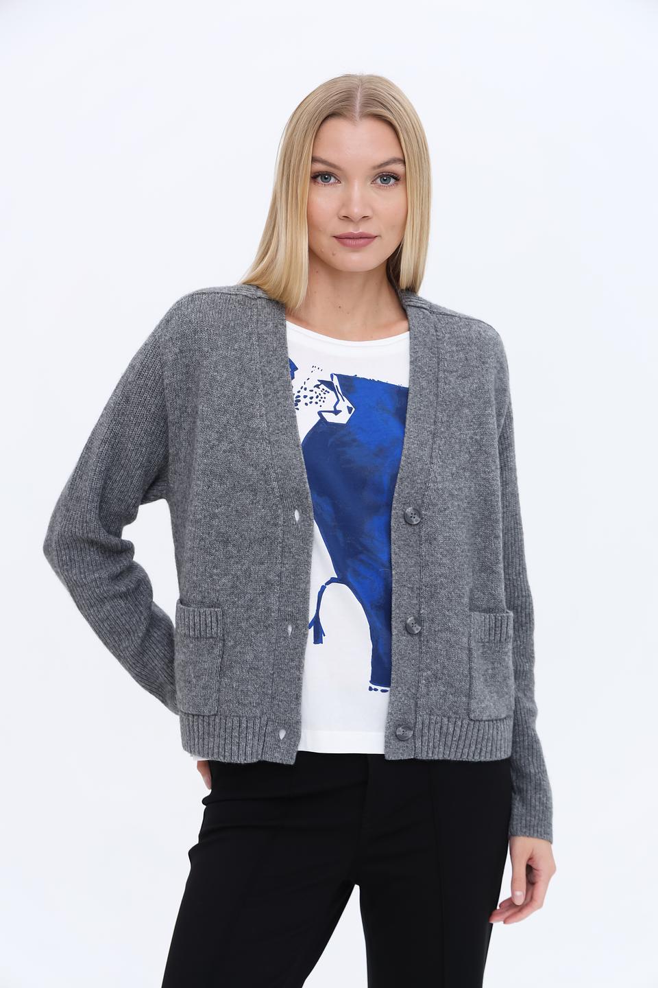 Кардиган Oui серый