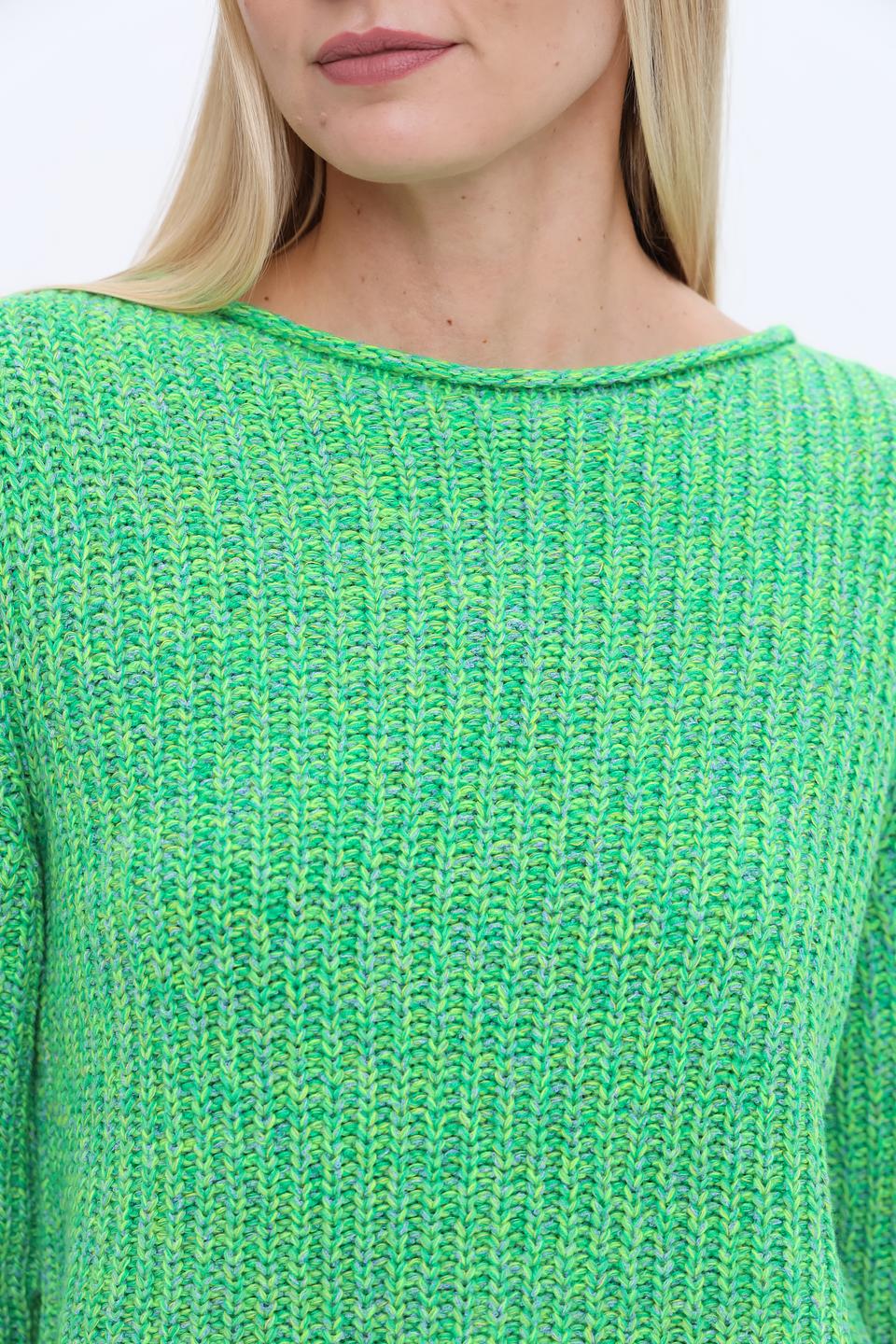 Пуловер Oui зелёный меланж