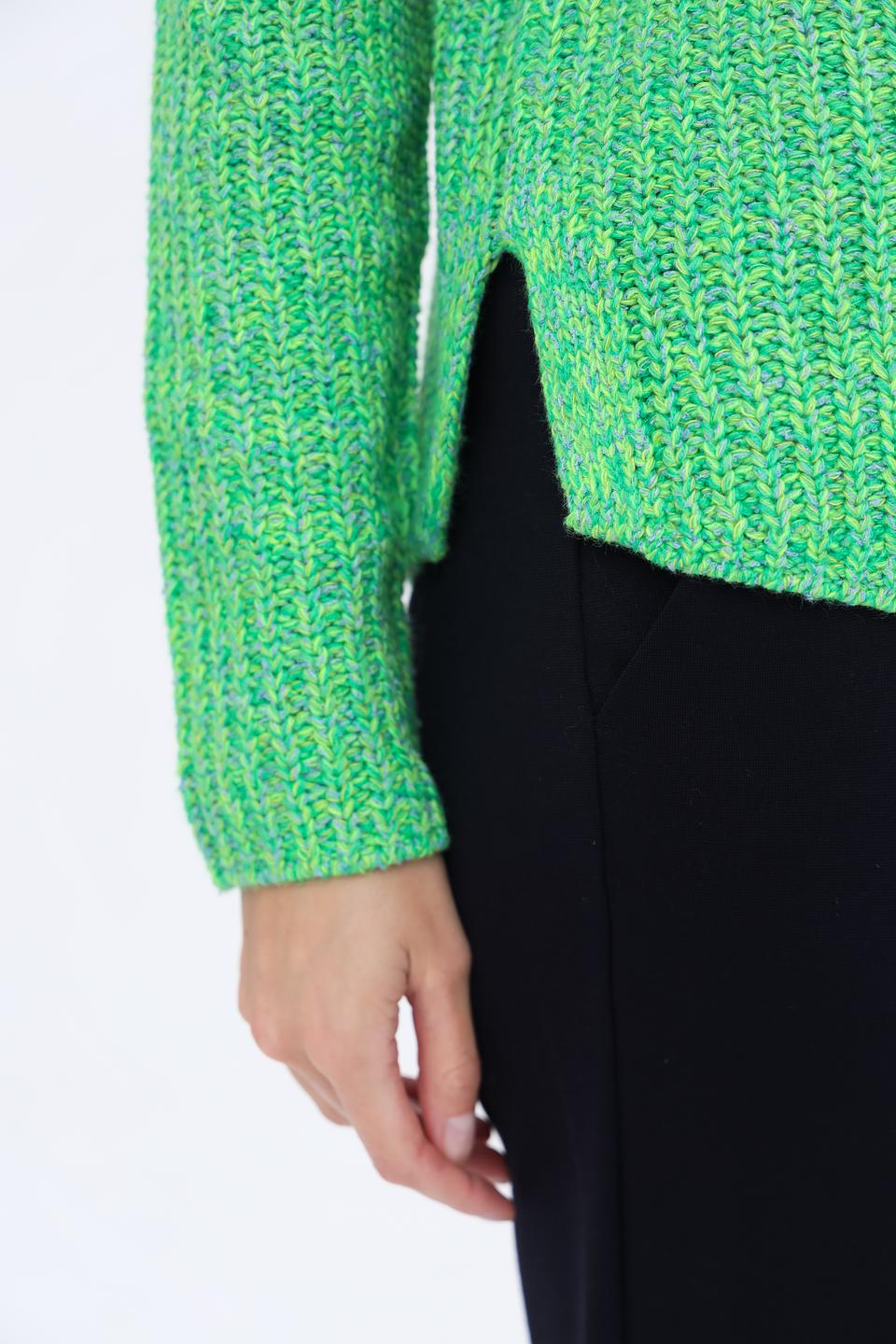 Пуловер Oui зелёный меланж