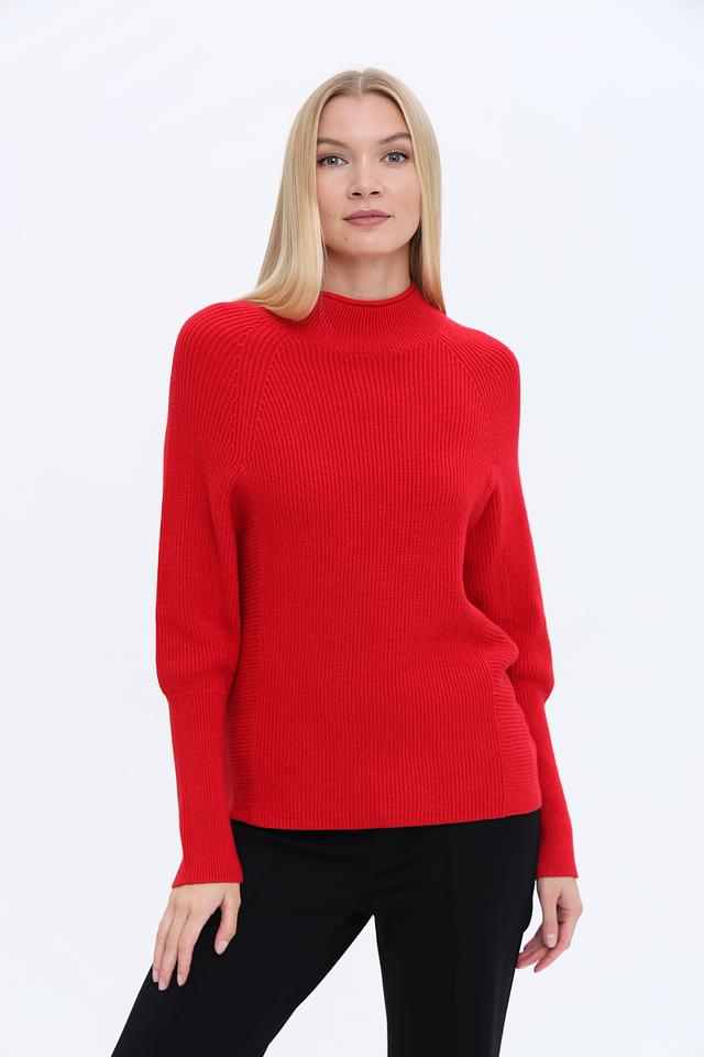 Пуловер Bianca красный с горлом