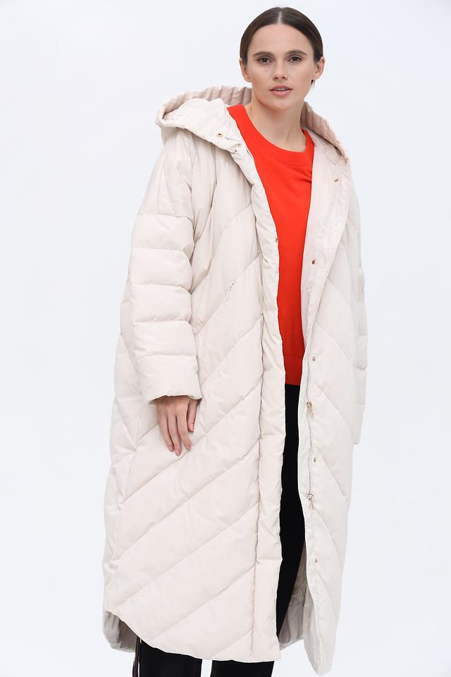 Пальто Marc Cain стеганое бежевое