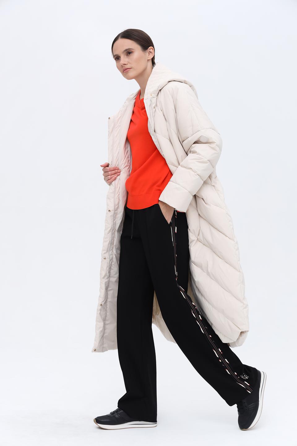 Пальто Marc Cain стеганое бежевое