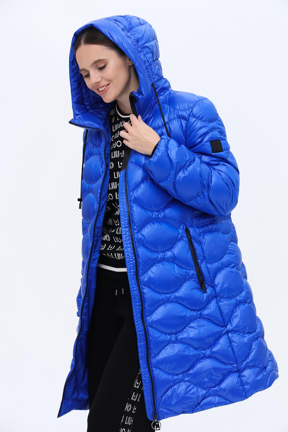 Пальто Marc Cain стеганое синее