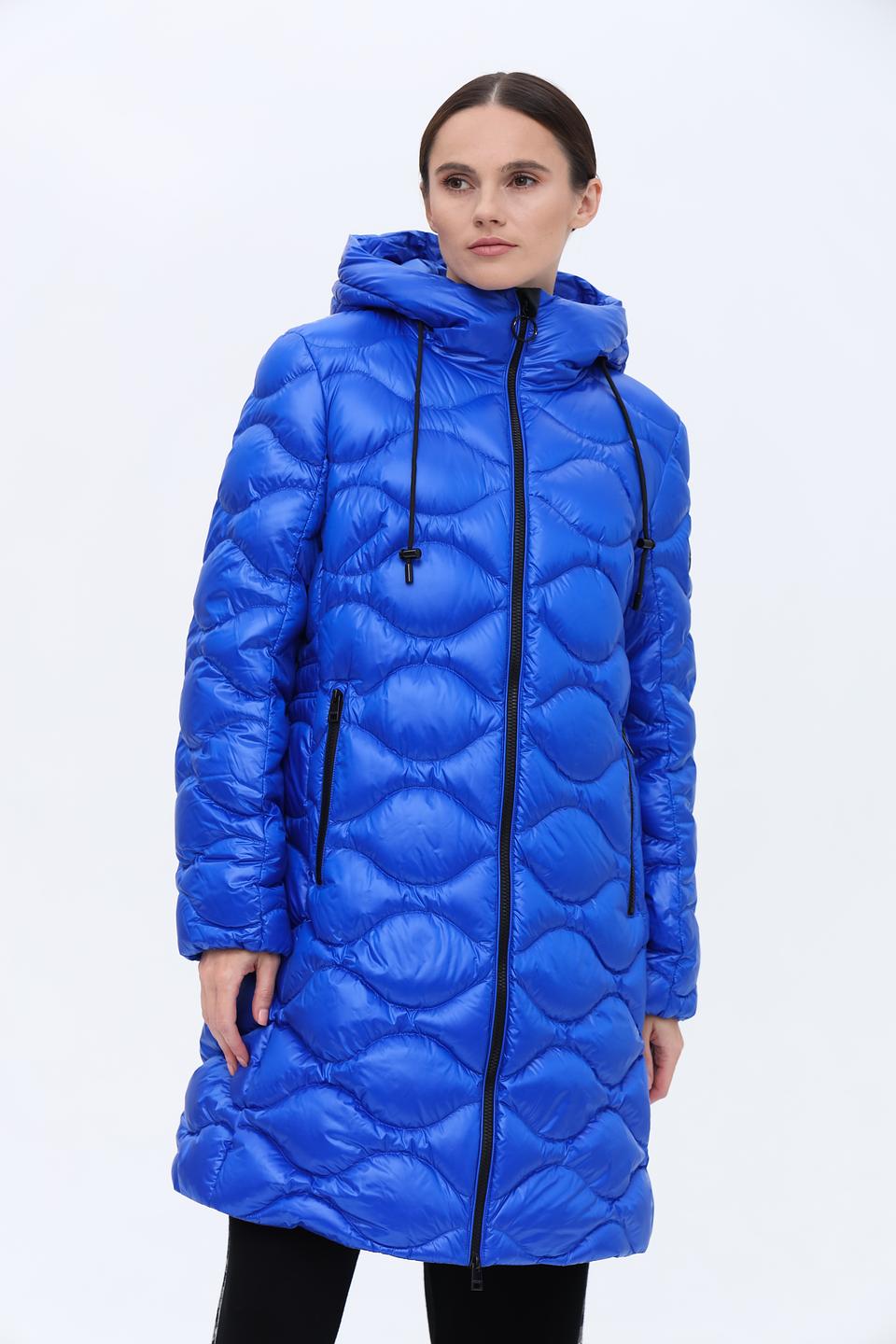 Пальто Marc Cain стеганое синее