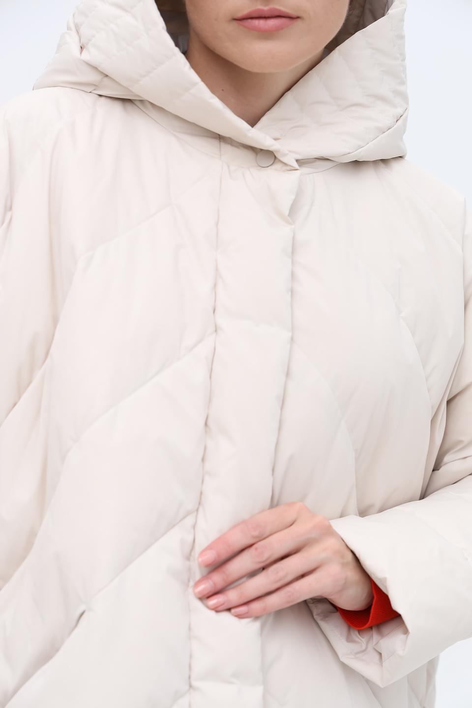 Пальто Marc Cain стеганое бежевое