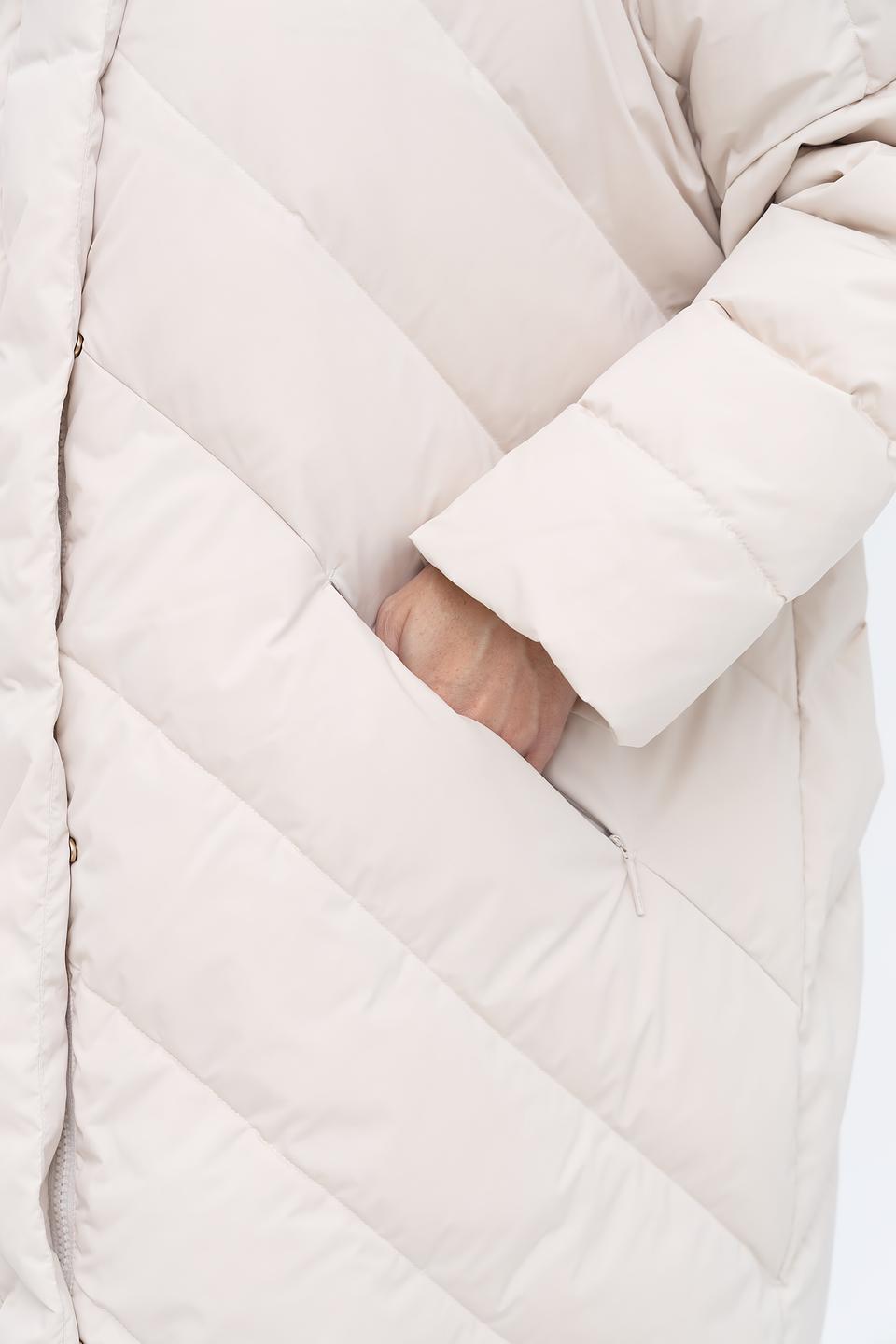 Пальто Marc Cain стеганое бежевое