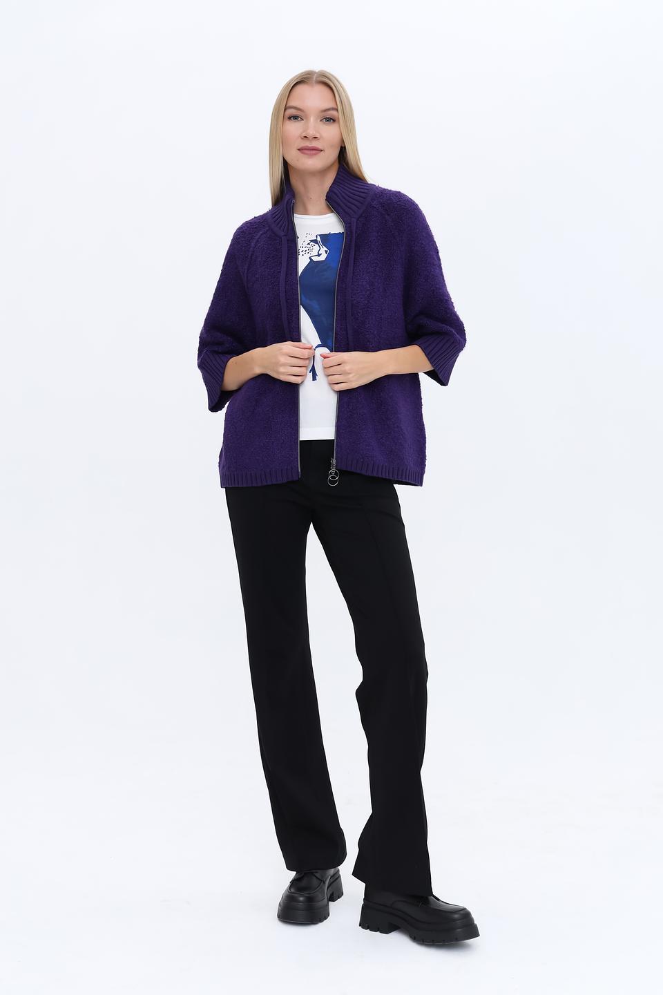 Жакет Bianca с молнией фиолетовый
