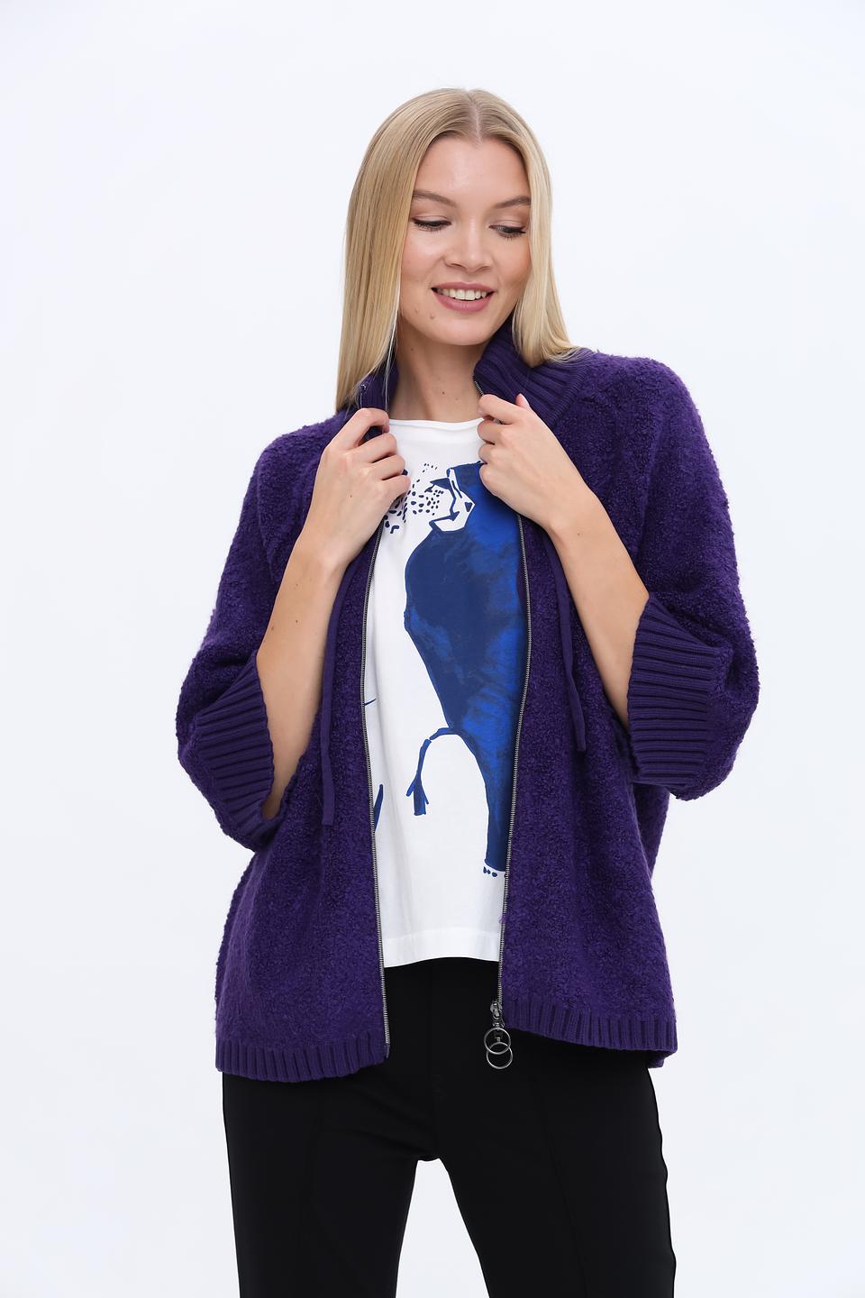 Жакет Bianca с молнией фиолетовый