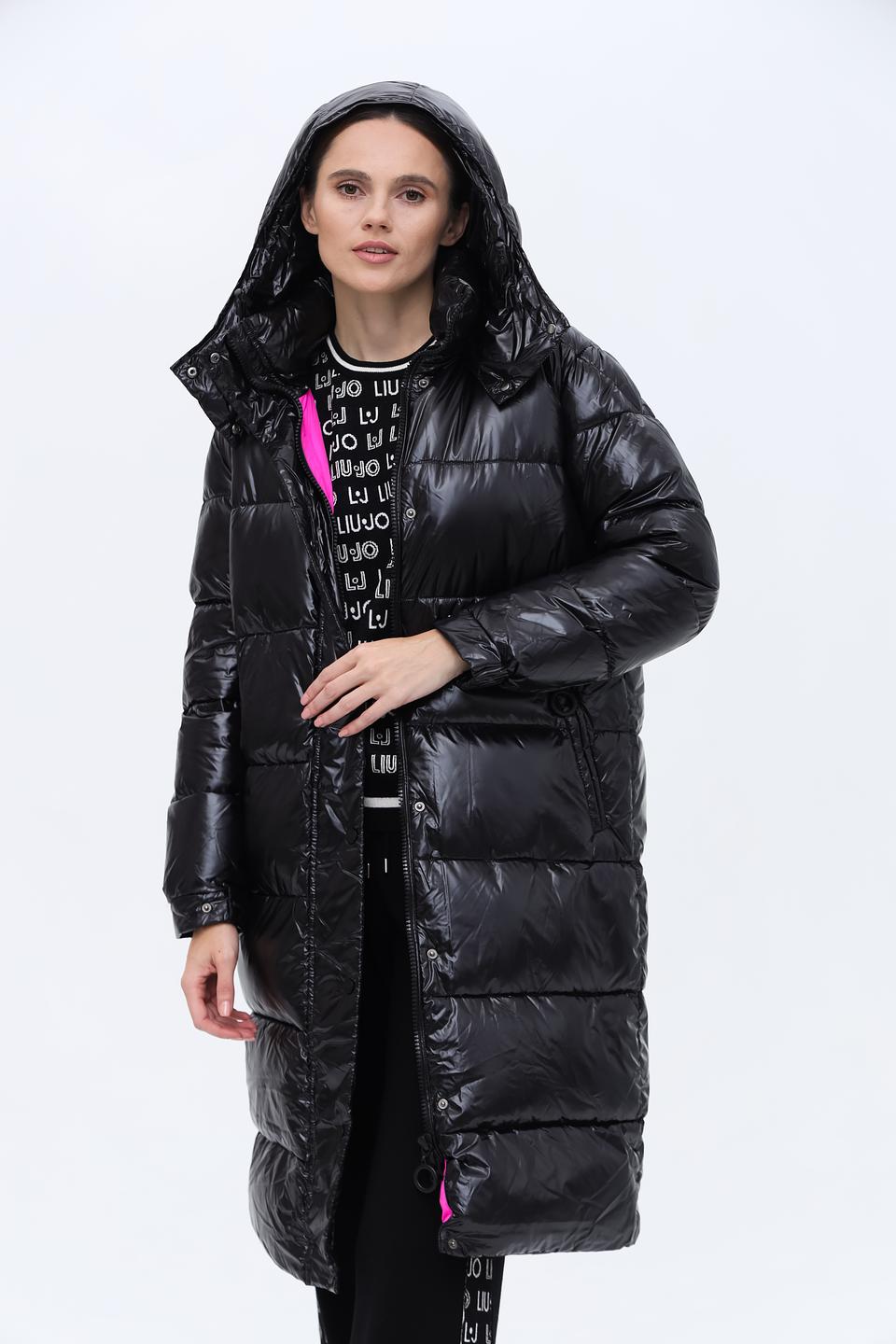 Пальто Silvian Heach стеганое чёрное