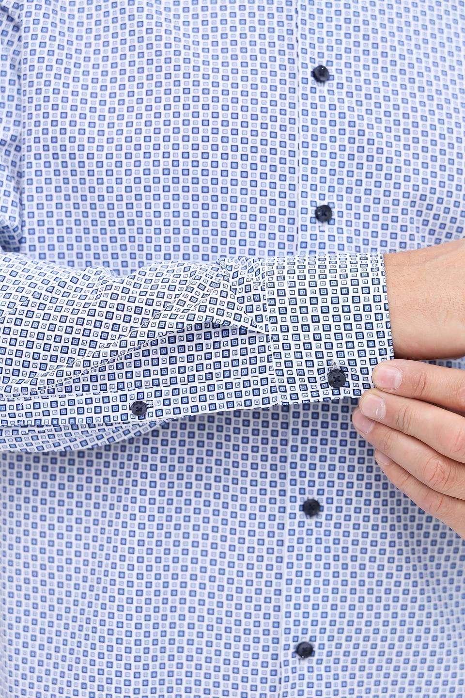 Рубашка Seidensticker с принтом голубой