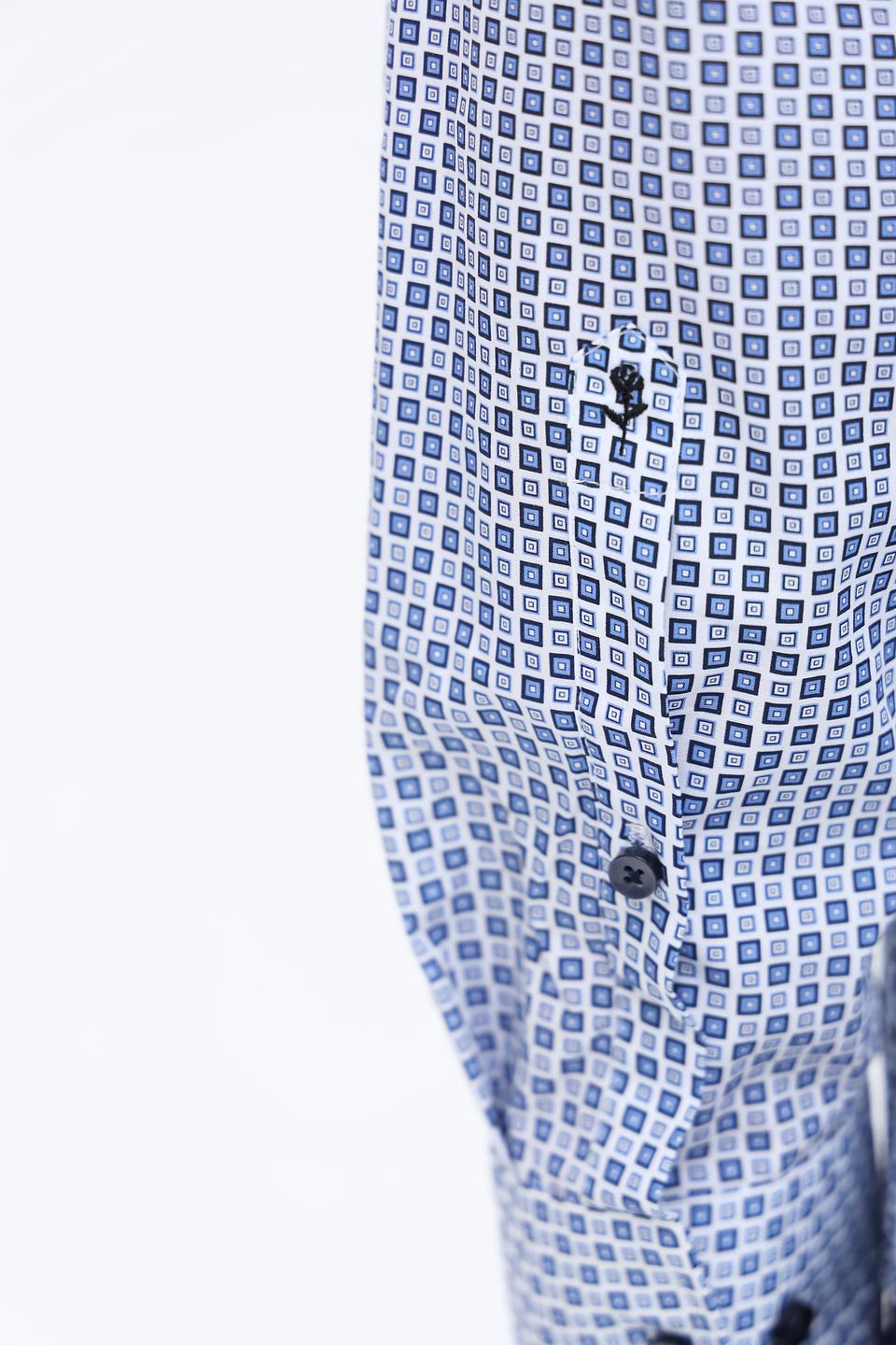 Рубашка Seidensticker с принтом голубой