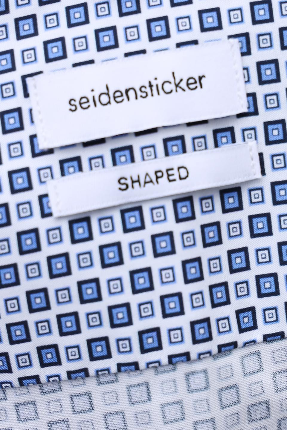 Рубашка Seidensticker с принтом голубой