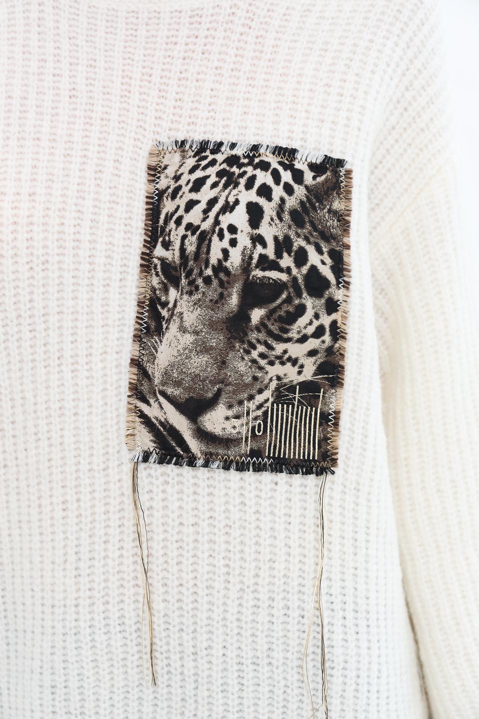 Пуловер Marc Cain с принтом леопарда