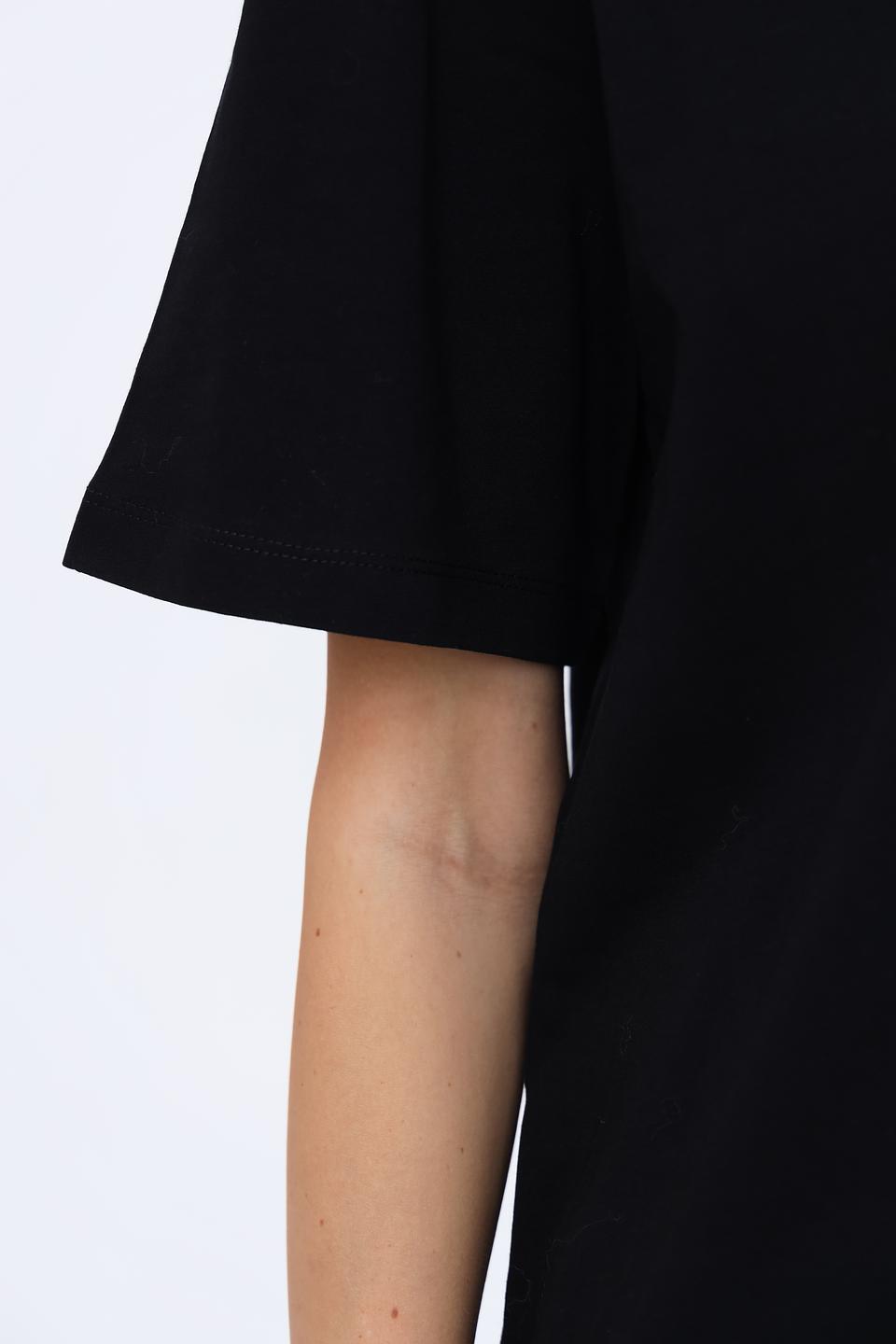 Футболка Marc Cain Collections чёрная с принтом