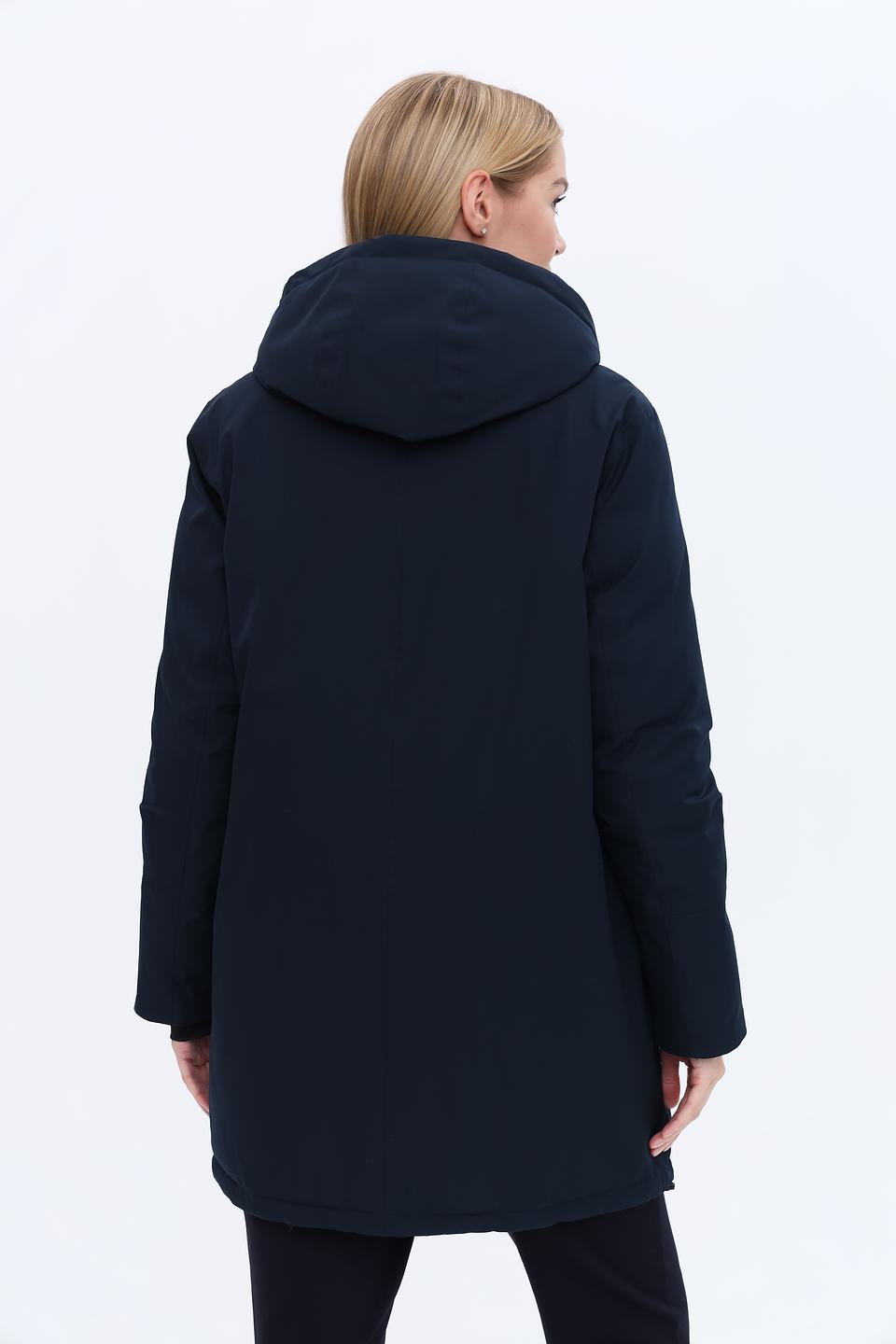 Пальто Lebek стеганое тёмно-синее