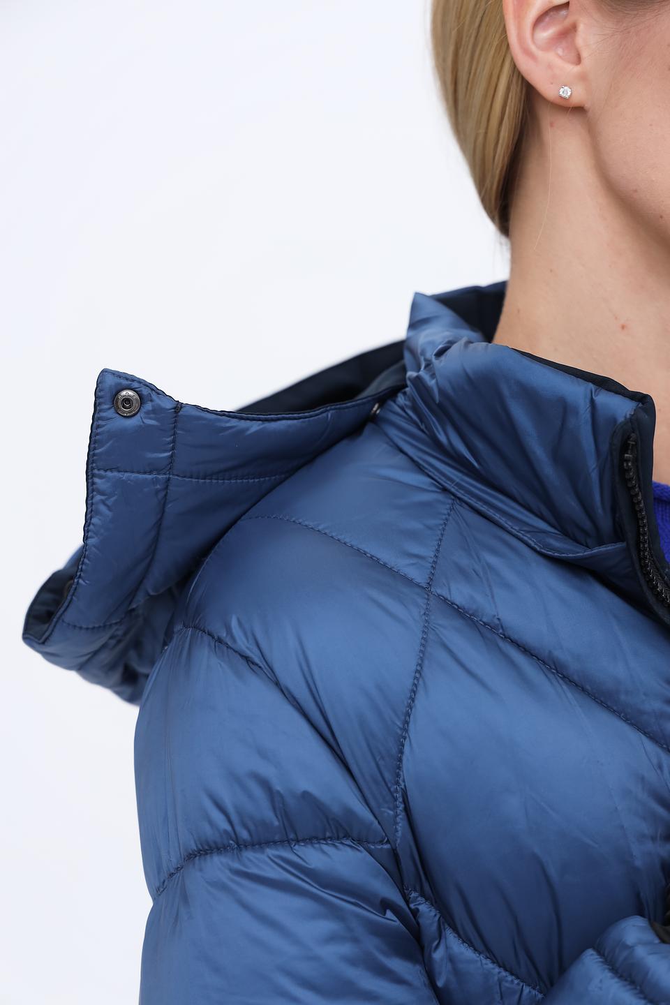 Пальто Lebek стеганое тёмно-синее