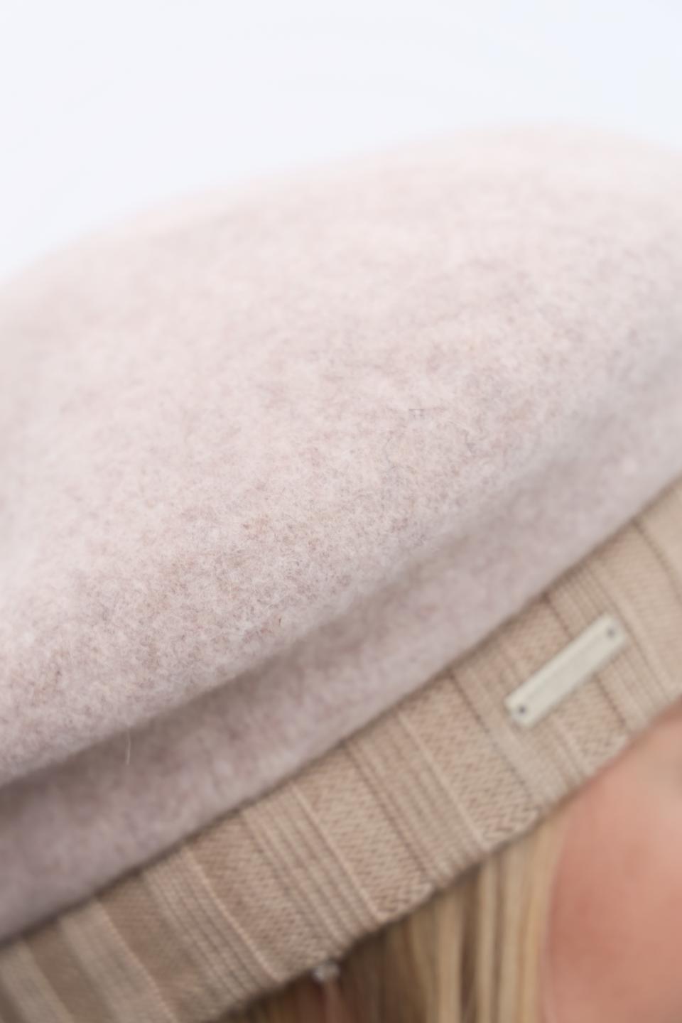 Берет Seeberger шерстяной бежевый