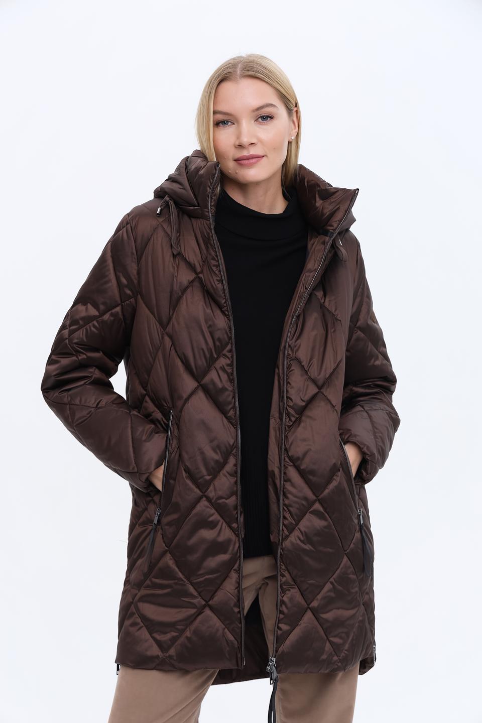 Куртка Lebek стеганая коричневая