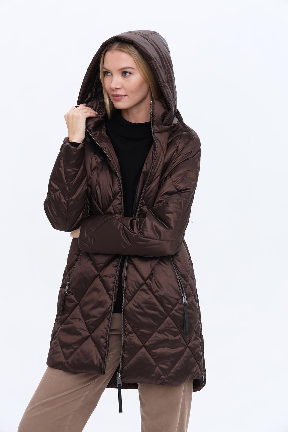 Куртка Lebek стеганая коричневая