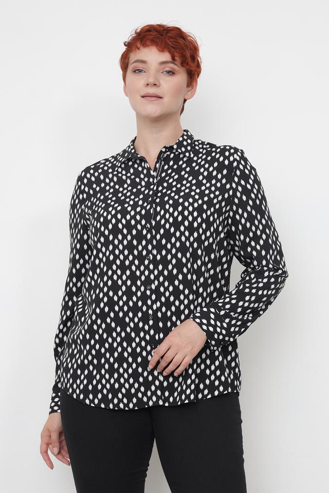 Рубашка Erfo с принтом чёрно-белый