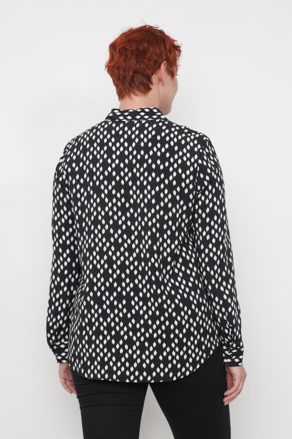 Рубашка Erfo с принтом чёрно-белый