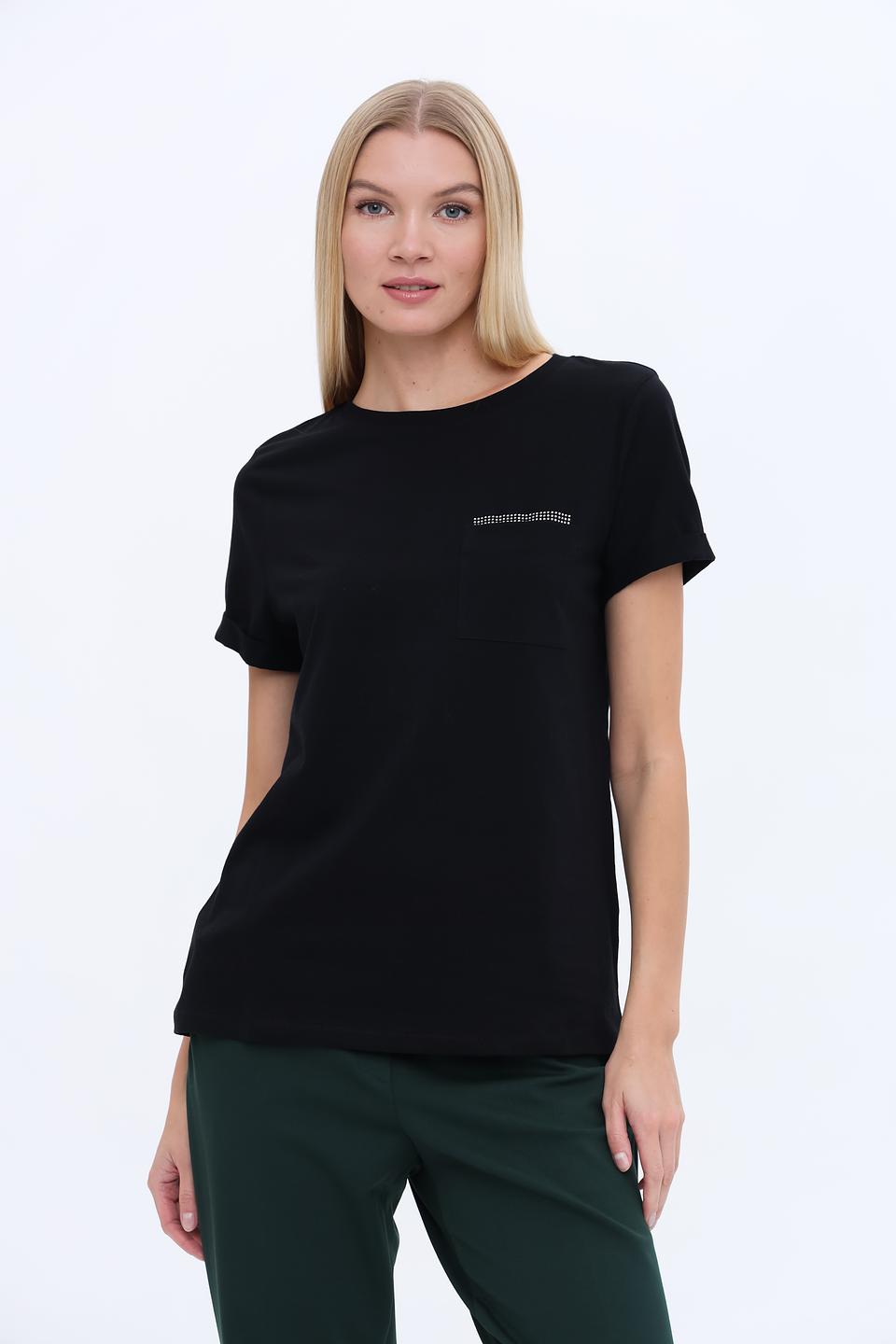 Футболка Gerry Weber чёрная с карманом