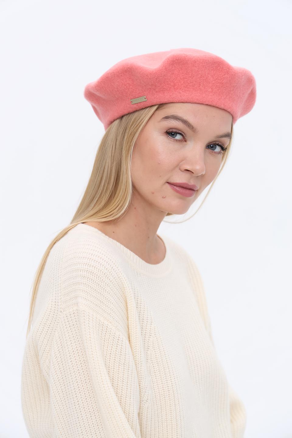 Берет Seeberger шерстяной розовый