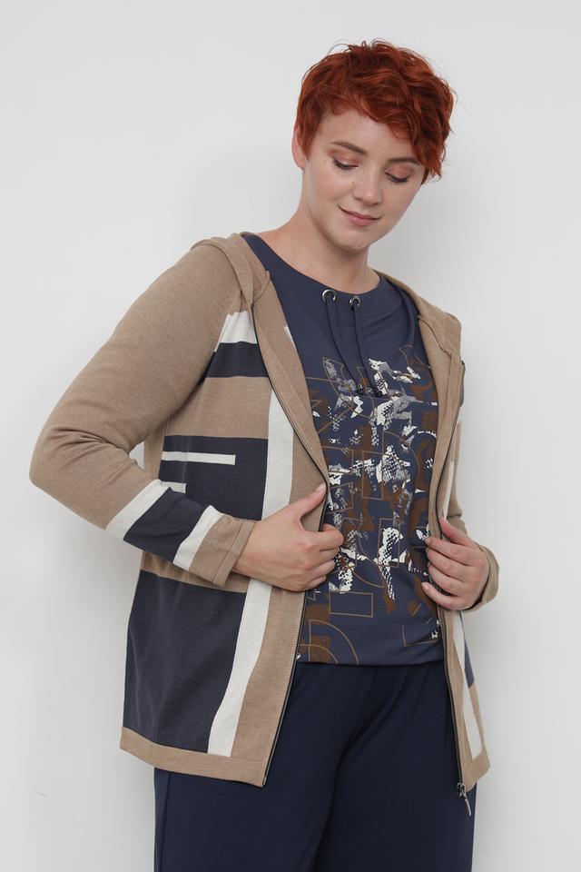 Жакет Lebek с полосками бежевый