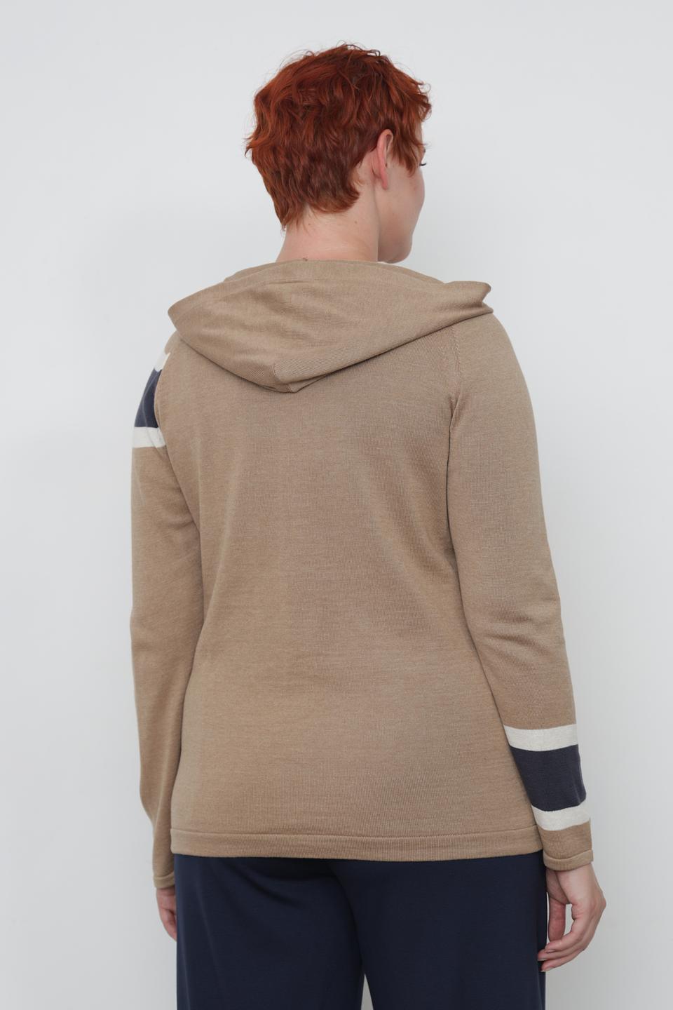 Жакет Lebek с полосками бежевый