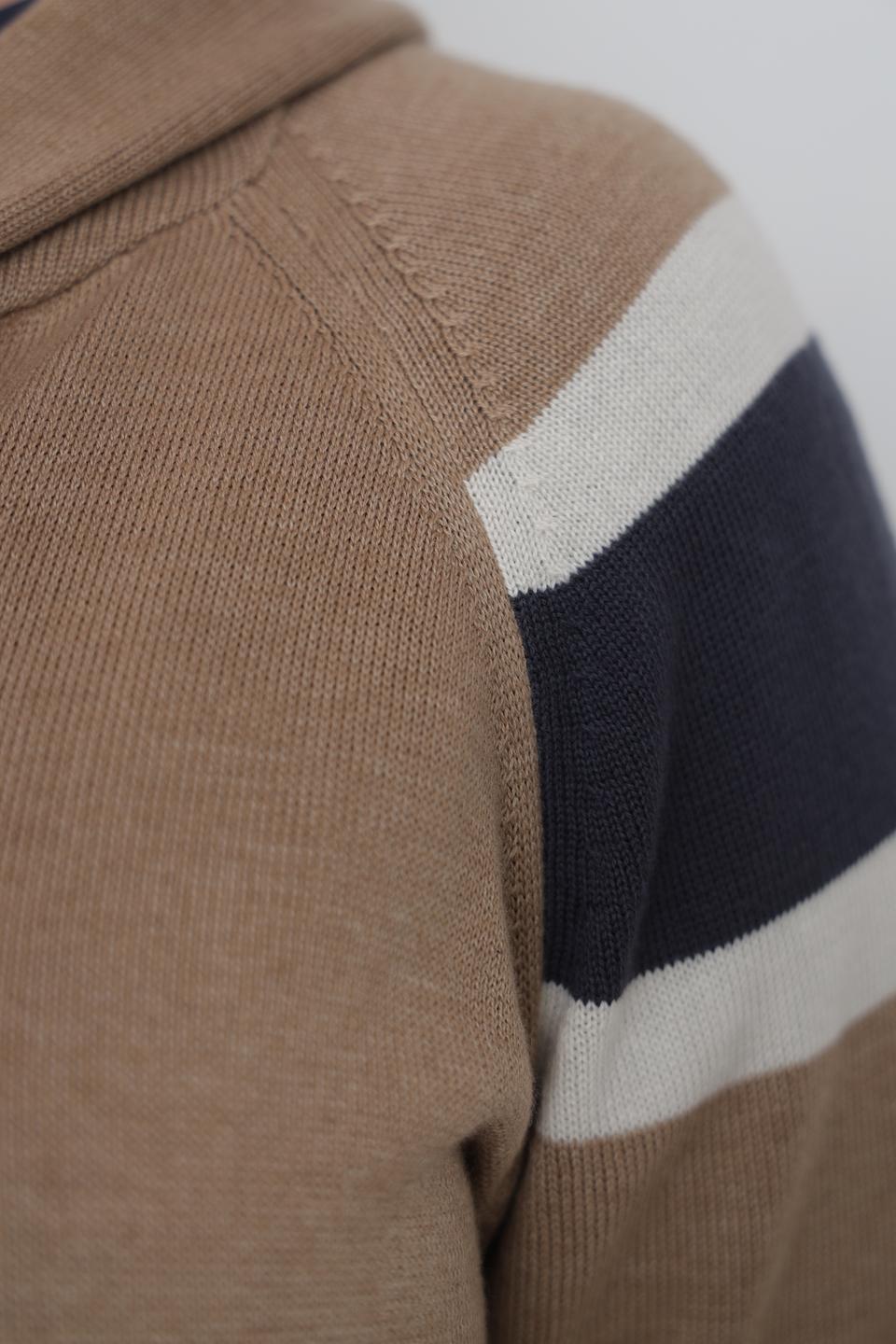 Жакет Lebek с полосками бежевый