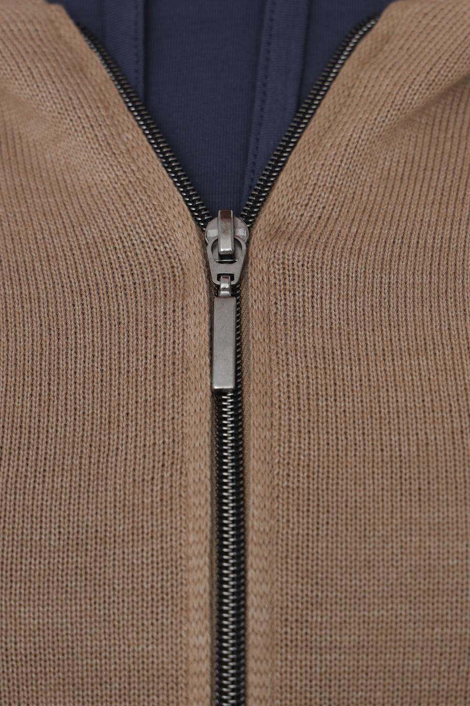 Жакет Lebek с полосками бежевый